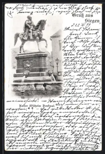 AK Siegen, Kaiser Wilhelm Denkmal