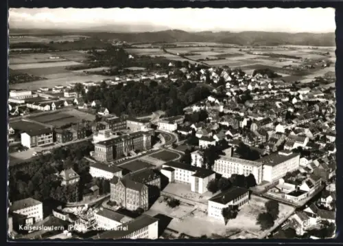 AK Kaiserslautern /Pfalz, Schulviertel, Luftaufnahme