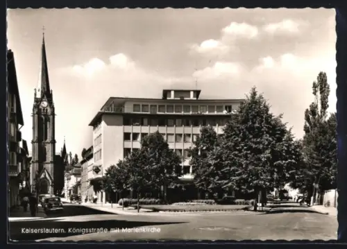AK Kaiserslautern, Königstrasse mit Marienkirche