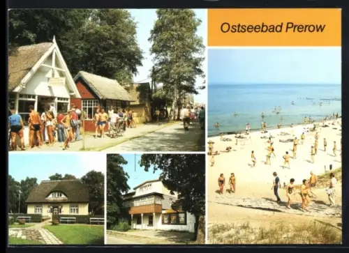 AK Prerow /Ribnitz-Damgarten, Strand, FDGB-Urlaubergaststätte Ostseestrand, Strandweg, Rat der Gemeinde