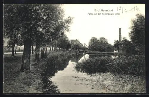 AK Bad Nenndorf, Partie an der Rodenberger Allee