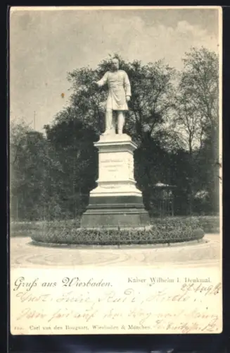 AK Wiesbaden, Kaiser Wilhelm I. Denkmal