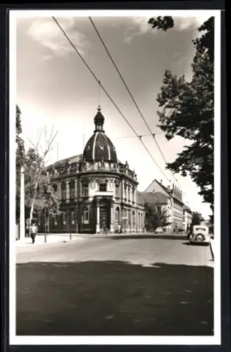 AK Kaiserslautern /Pfalz, Fischerstrasse mit Kuppelgebäude