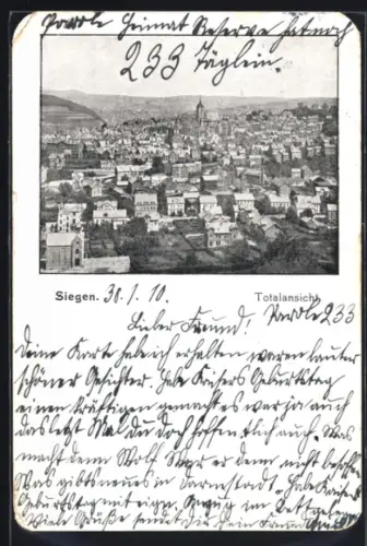 AK Siegen, Totalansicht von oben