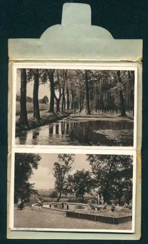 Leporello-AK Bad Sassendorf i. W., Kinderkuranstalt der Deutschnationalen Krankenkasse, Planschbecken, Behandlungszimmer