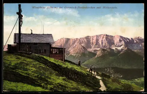 AK Wankhaus, Ansicht mit Wetterstein