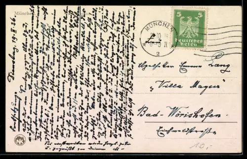 AK München, Am Stachus, Strassenbahn