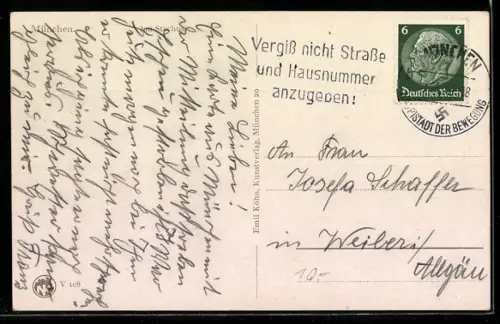 AK München, Am Stachus, Strassenbahn