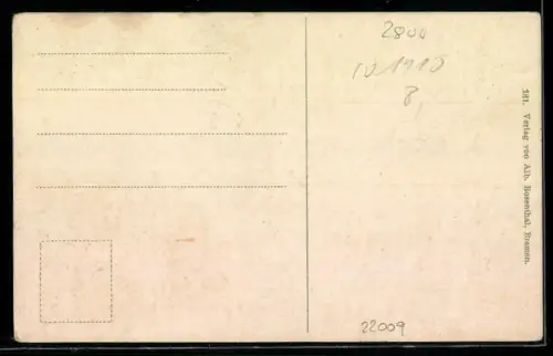 AK Bremen, Rathaus, Dom, Börse, Strassenbahn