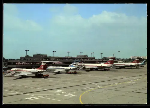 AK Berlin-Schönefeld, Flughafen mit Interflug-Jet