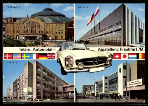 AK Frankfurt /M., Intern. Automobil-Ausstellung, Festhalle, Halle 5, Halle 6