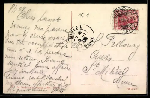 AK Frankfurt, Strassenbahn am Rathaus