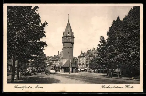 AK Frankfurt am Main, Bockenheimer Warte, Strassenbahn