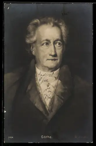 Künstler-AK Göthe, Brustportrait des Dichters