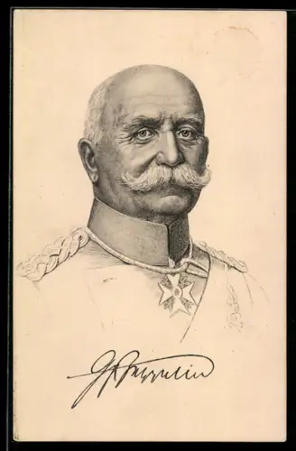 AK Portrait von Graf Zeppelin in Uniform mit Orden