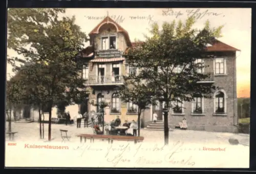 AK Kaiserslautern, Gasthaus Bremerhof Gebr. Werle, Frontansicht