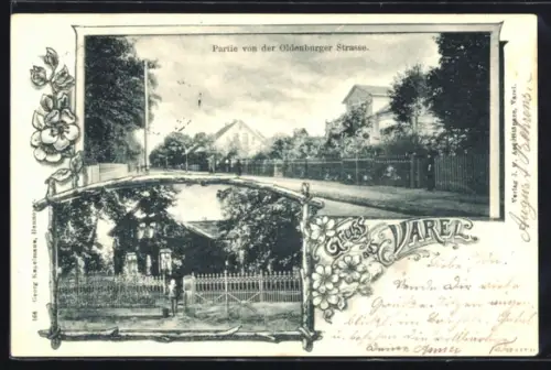 AK Varel, Partie von der Oldenburger Strasse