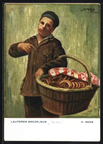 Künstler-AK Kaiserslautern, Lauterer Brezelbub