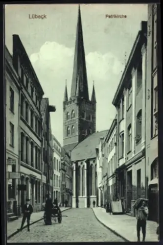 AK Lübeck, Strasse zur Petrikirche