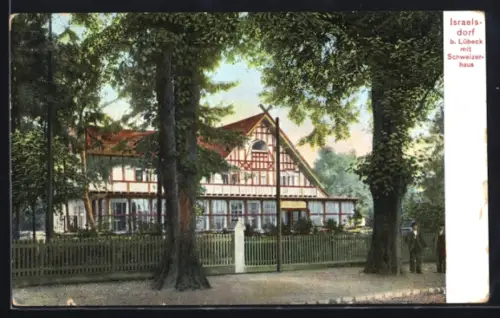 AK Israelsdorf bei Lübeck, Gasthaus Schweizer Haus
