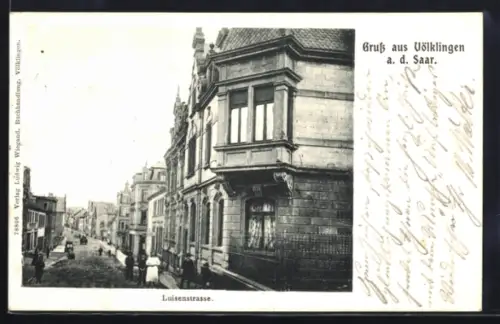 AK Völklingen a. d. Saar, Partie in der Luisenstrasse