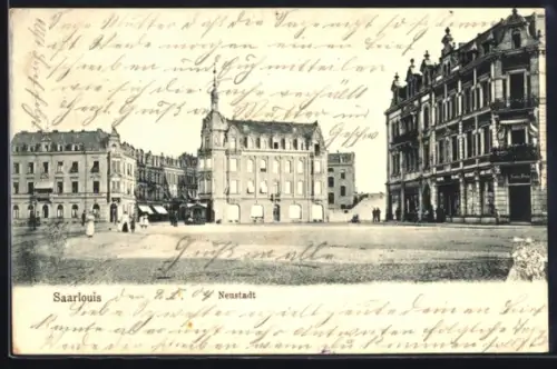 AK Saarlouis, Strassenpartie in der Neustadt