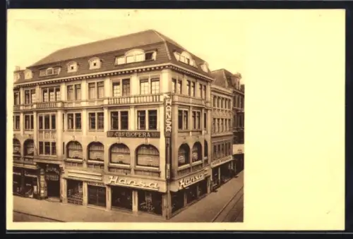 AK Lübeck, Café Opera, Bes. Julius R. Jacob, Aussenansicht