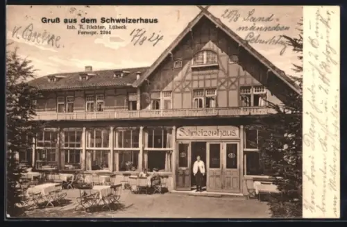 AK Lübeck, Gasthaus Schweizerhaus, Inh. E. Richter