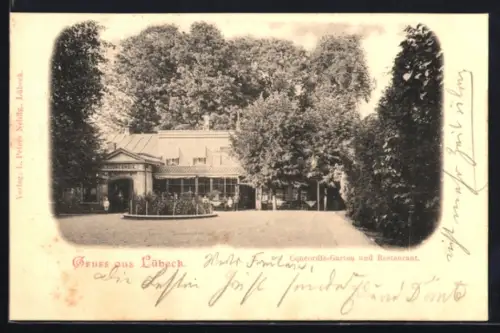 AK Lübeck, Concordia-Garten und Restaurant