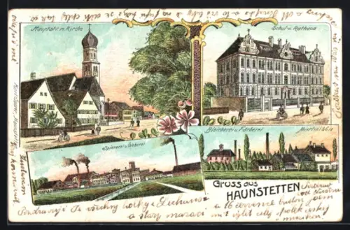 Lithographie Haunstetten, Spinnerei & Weberei, Bleicherei & Färberei Martini & Cie.