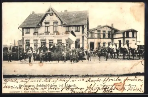 AK Schönböcken bei Lübeck, Restaurant und Landhaus, Radfahrer-Station