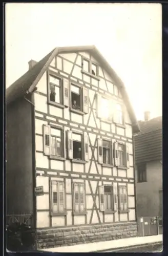 Foto-AK Zuffenhausen, Möbelschreiner Nikolaus Ruf, Fachwerkhaus