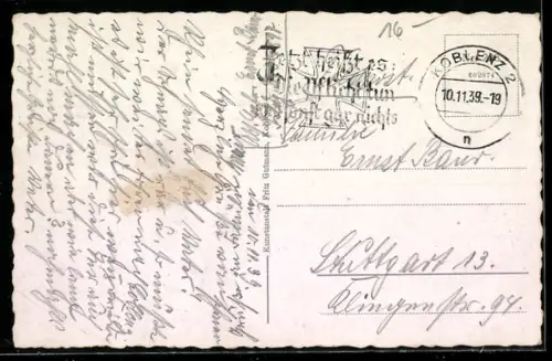 AK Ehrenbreitstein, Rheindampfer Bismarck in Fahrt