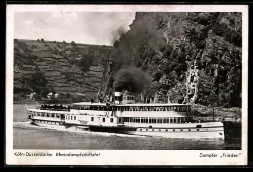 AK Dampfer Frieden der Köln-Düsseldorfer Rheindampfschiffahrt
