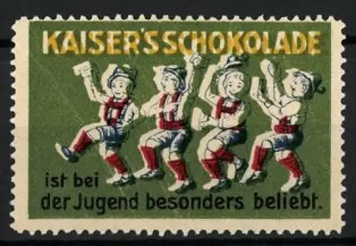 Reklamemarke Kaiser`s Schokolade, Tanzende Kinder