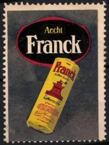 Reklamemarke Aecht Franck, Kaffeezusatz-Verpackung
