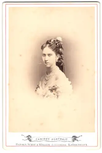 Fotografie Hansen Schou & Weller, Kjøbenhavn, Ostergade 15, Porträt Maria Feodorowna, Zarin von Russland