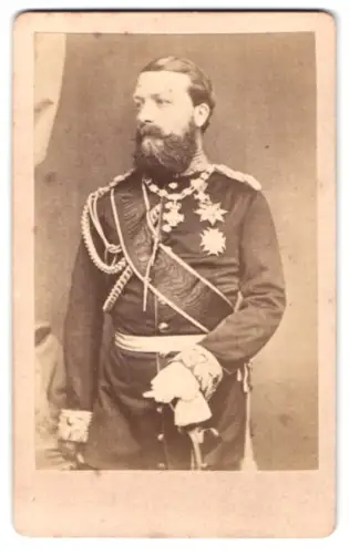 Fotografie unbekannter Fotograf und Ort, Porträt Friedrich, Grossherzog von Baden, in Uniform