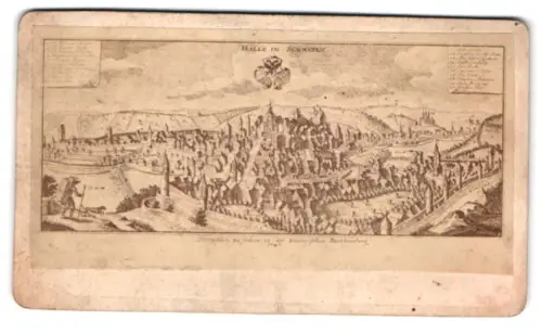 Fotografie A. Gasser, Hall, Ansicht Schwäbisch Hall, Historische Ortsansicht nach einem Gemälde