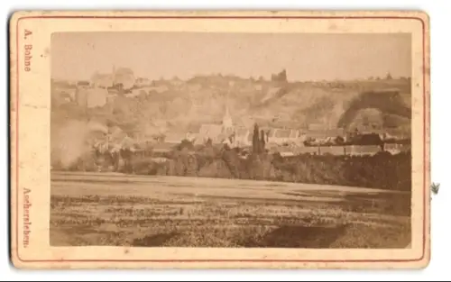 Fotografie A. Bohne, Aschersleben, Markt 25, Ansicht Mansfeld, Ortsansicht mit Schloss