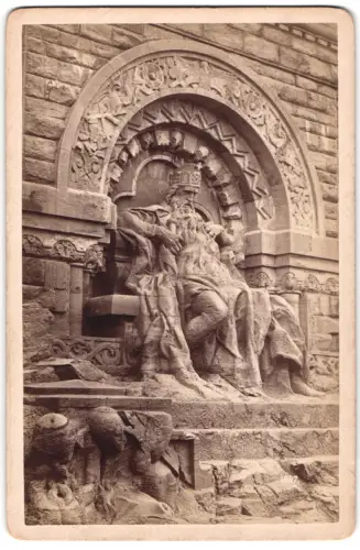 Fotografie Sophus Williams, Berlin, Ansicht Kyffhäuser, Kaiser Wilhelm-Denkmal auf dem Kyffhäuser