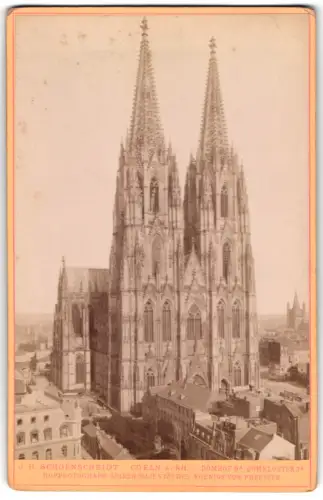 Fotografie J. H. Schoenscheidt, Cöln a. Rh., Domhof 9a, Ansicht Köln, Blick zum Dom