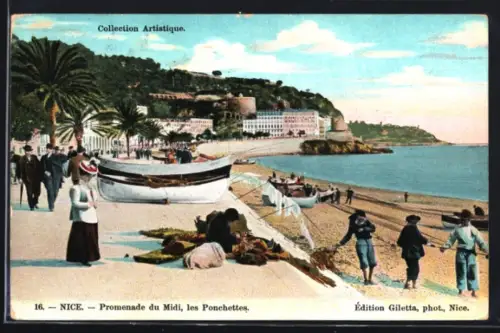 AK Nice, Promenade du Midi, les Ponchettes