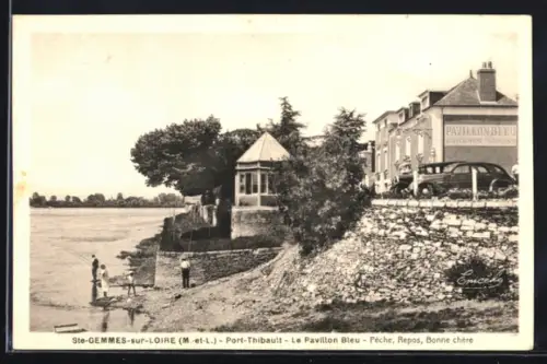 AK Sainte-Gemmes-sur-Loire, Port Thibault, Le Pavillon Bleu