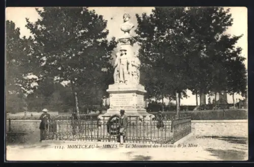 AK Montceau-les-Mines, Le Monument des Victimes de la Mine