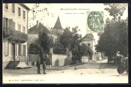 AK Aillevillers, Terminus Hotel, Avenue de la Gare