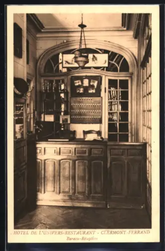AK Clermont-Ferrand, Hotel de l'Unvers-Restaurant, Bureau-Réception