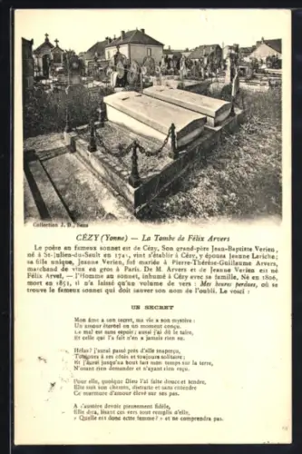 AK Cèzy, La Tombe de Fèlix Arvers