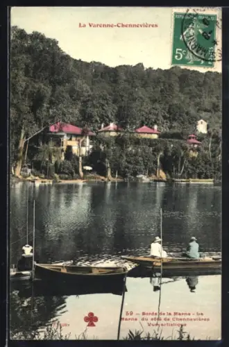 AK Saint-Maur-des-Fossés, La Varenne-Chennevières, Bords de la Marne, La marne du Côté de Chennevières