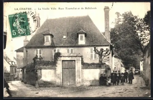AK La Chatre, La Vieille Ville, Rues Tourtellat et de Bellefonds